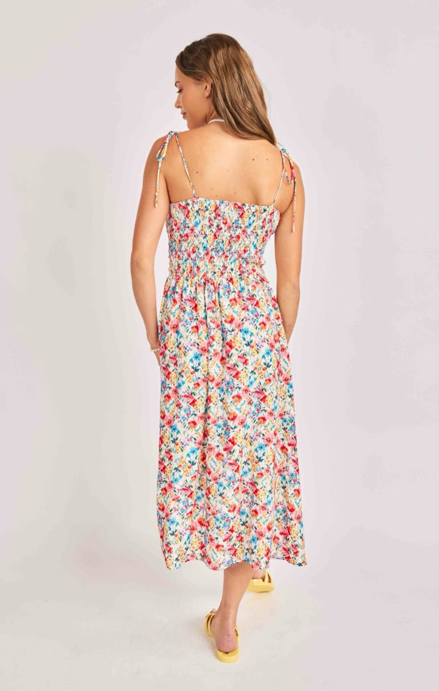 Cove Tie Straps Midi Dress
