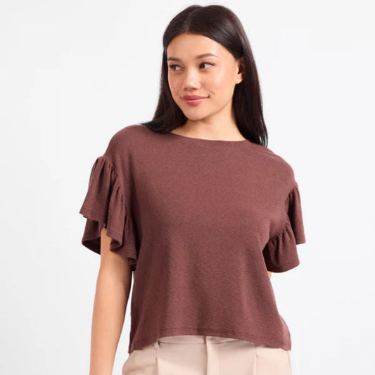 Delphine Ruffle Sleeve Top