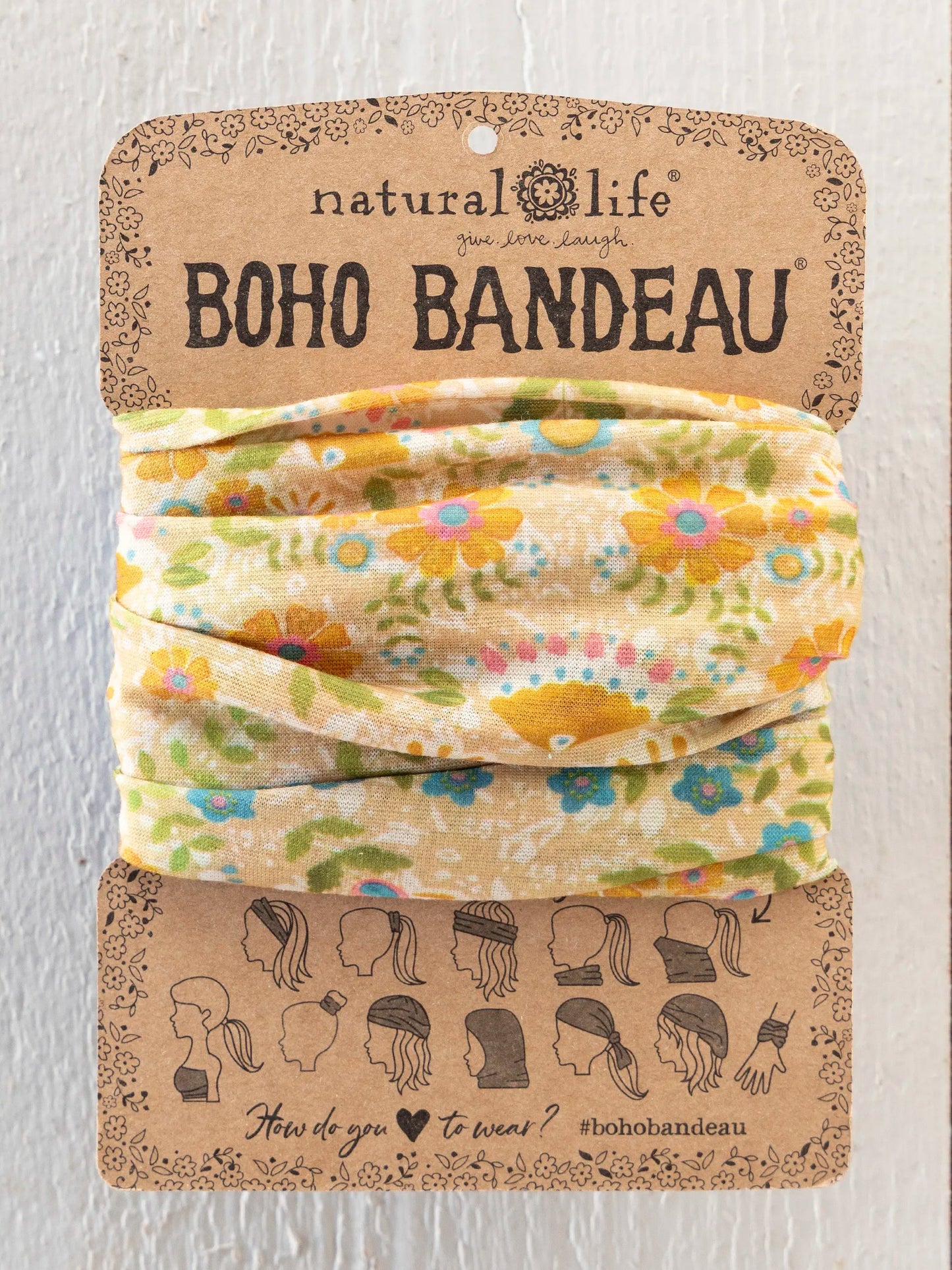 Boho Bandeau Mandla Motif Taupe
