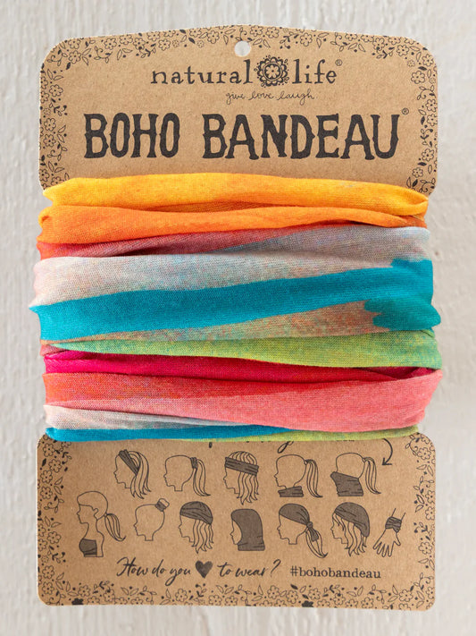 Boho Bandeau Hot Pink Rainbow Ombre
