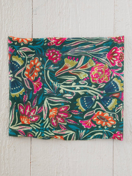 Half Boho Bandeau® Headband | Green Lined Floral