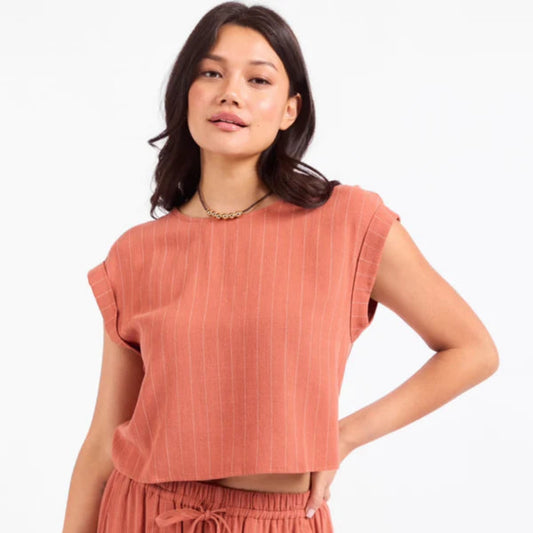 Sugarloaf Stripe Cuffed Top