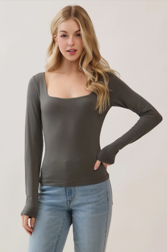 Liz Square Neck Top