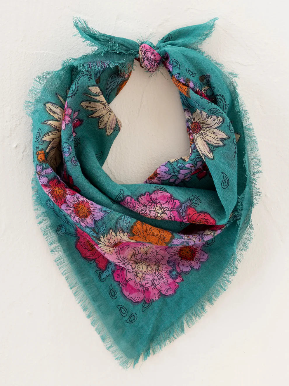 Bandanas Teal Botanical