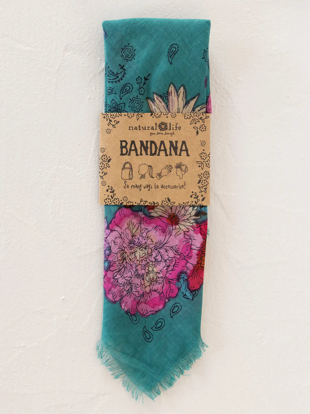 Bandanas Teal Botanical