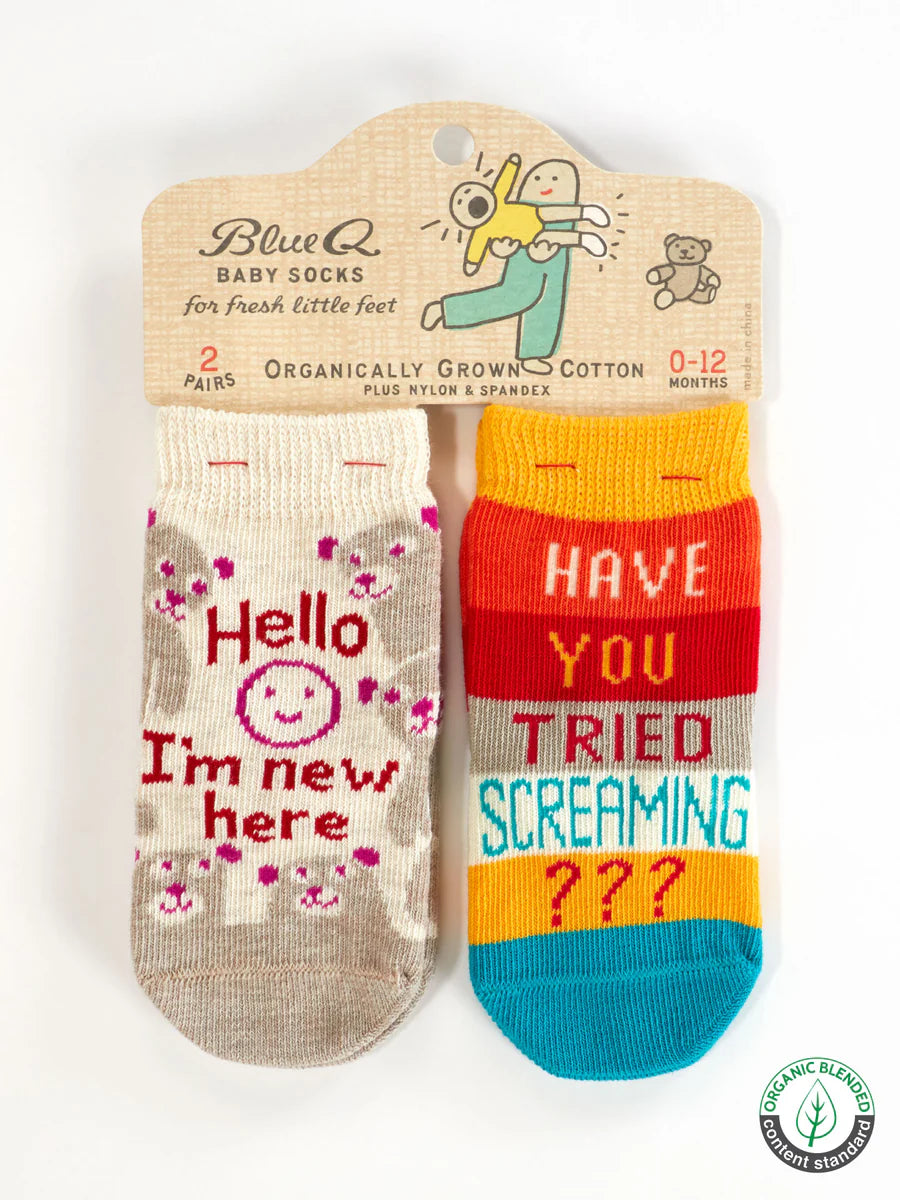 I'm New/Screaming Baby Socks