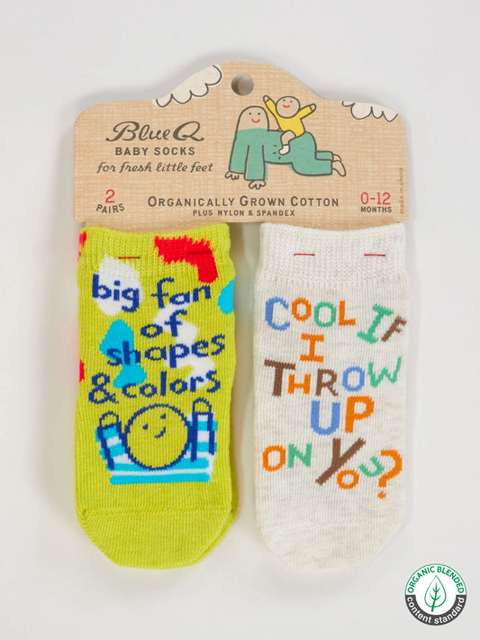 Shapes Colors/Throw Up Baby Socks