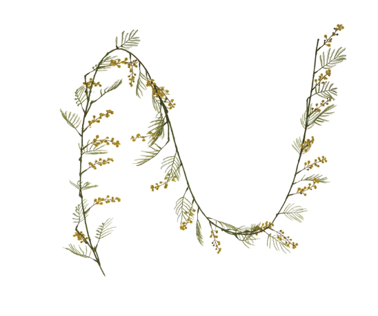72"L Faux Botanical Garland w/ Yellow Flowers