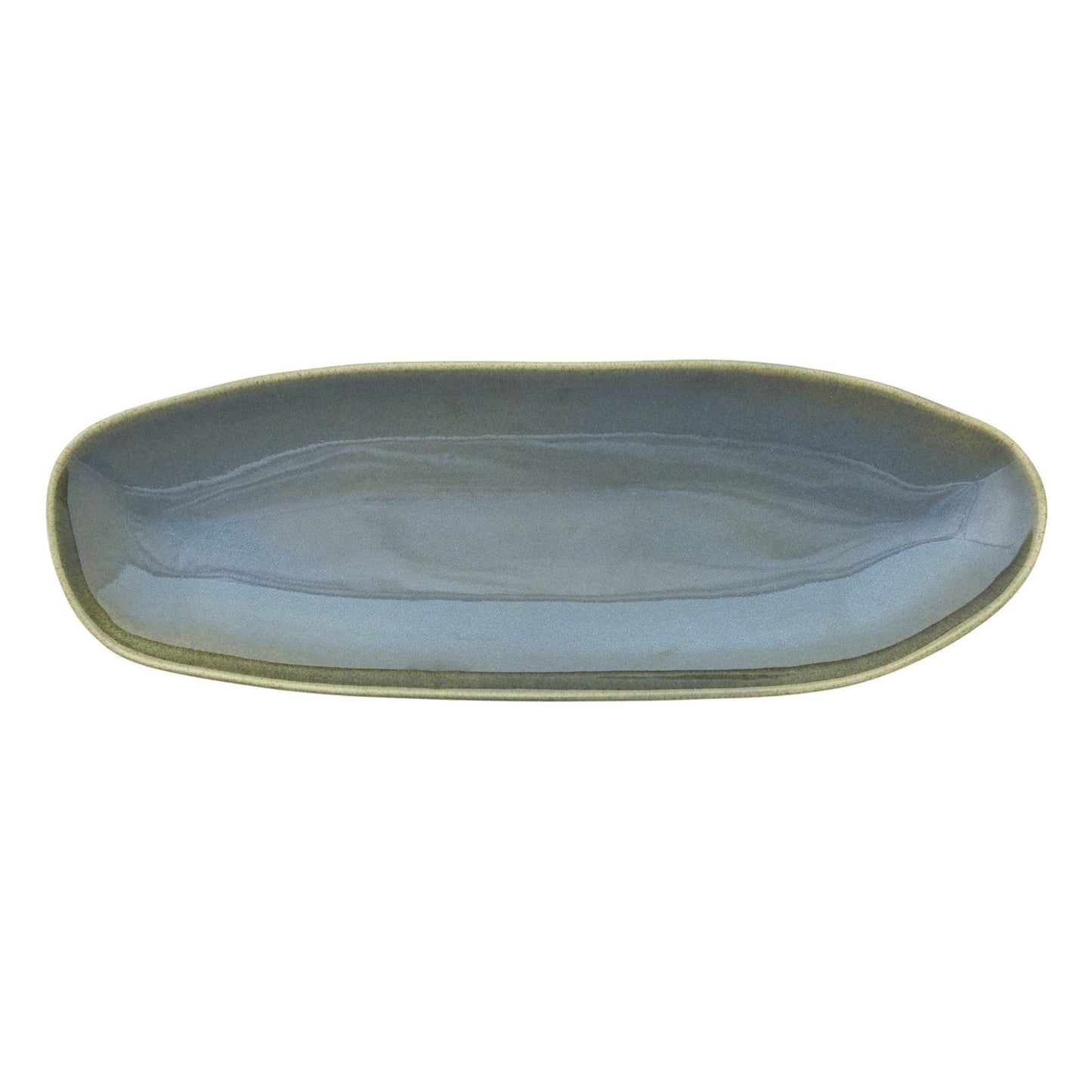Green Stoneware Tray