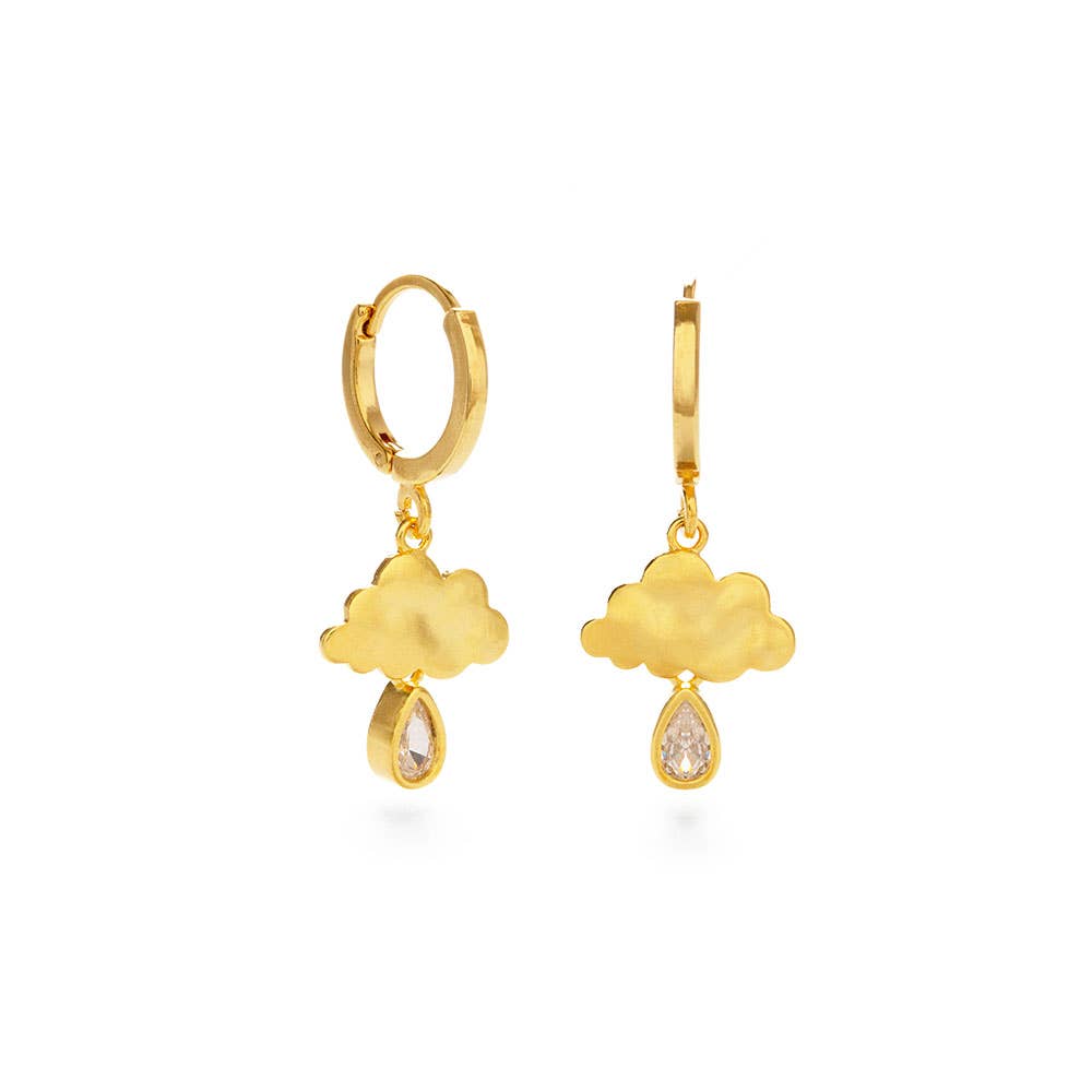 Raincloud Huggie Hoop Earrings