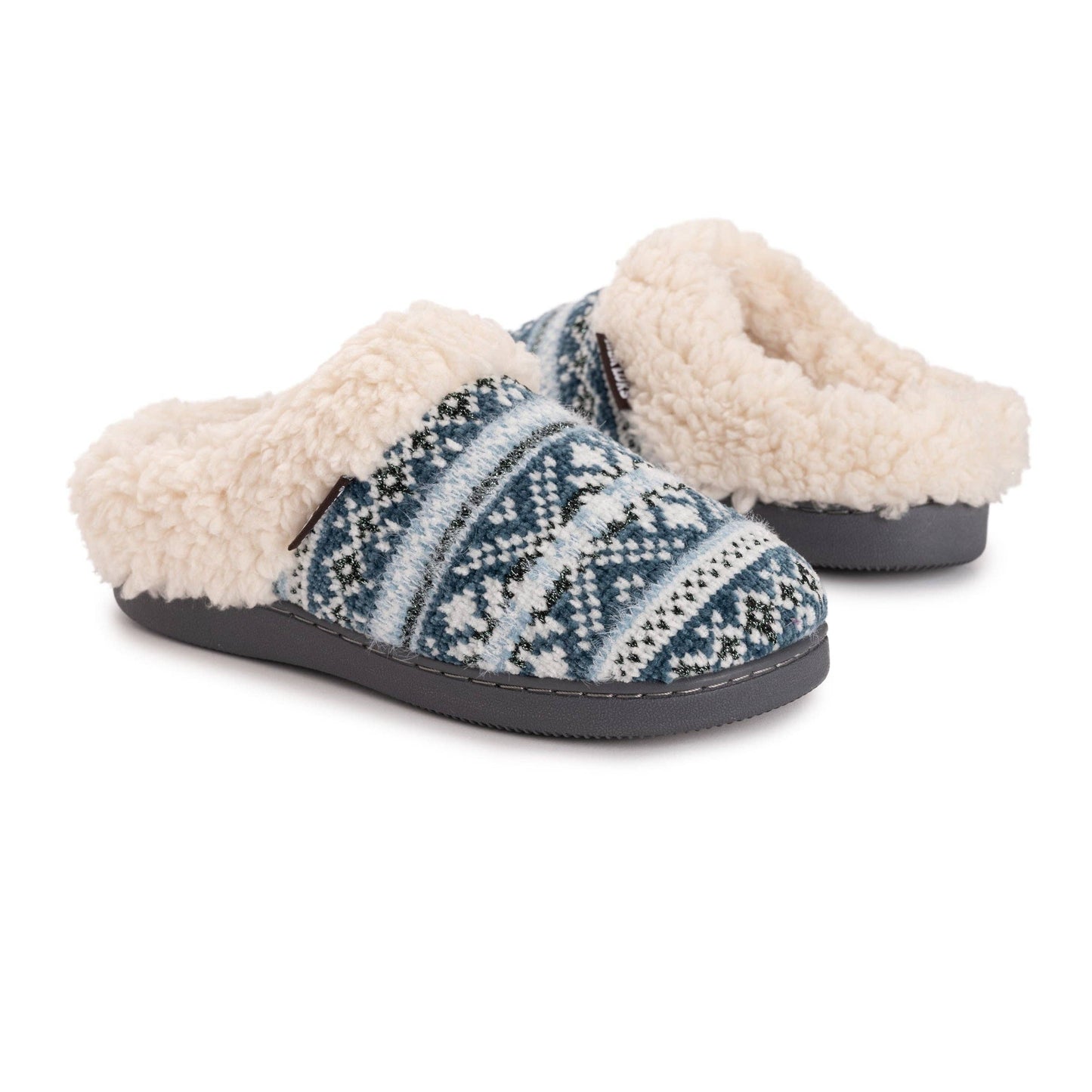 MUK LUKS Women's Suzanne Clog Slipper: Magical Christmas Teal / XL (11-12)