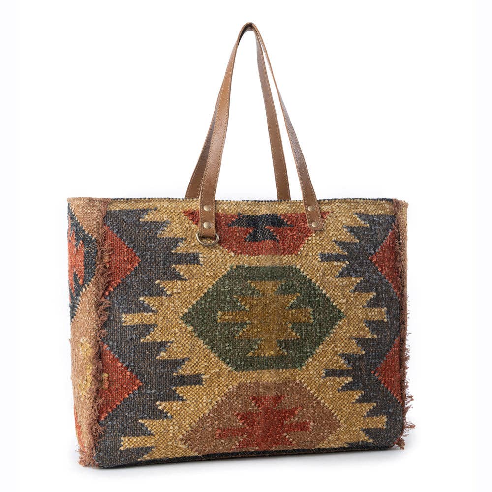 Myra Prairie Crest Weekender Bag in Mustard Yellow