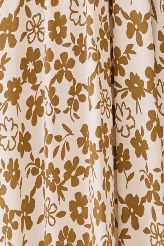 Avery Skirt | Tan Floral