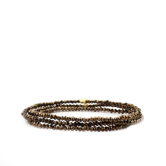 Crystal Wrap Bracelet | Bronze