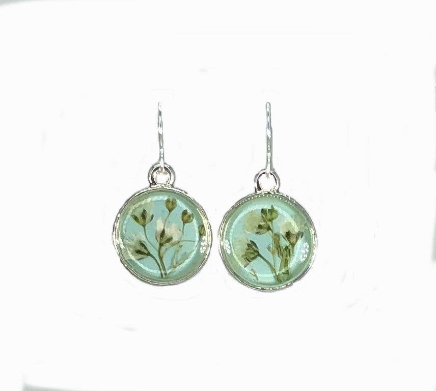 Baby's Breath Petite Rd. Earrings-Blue