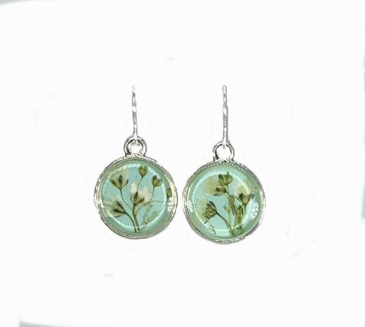 Baby's Breath Petite Rd. Earrings-Blue