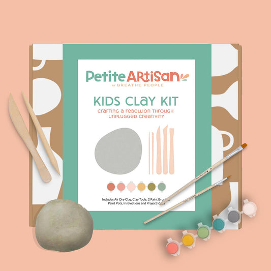 Deluxe Kids Clay Kit, Air Dry Pottery Kit All in One