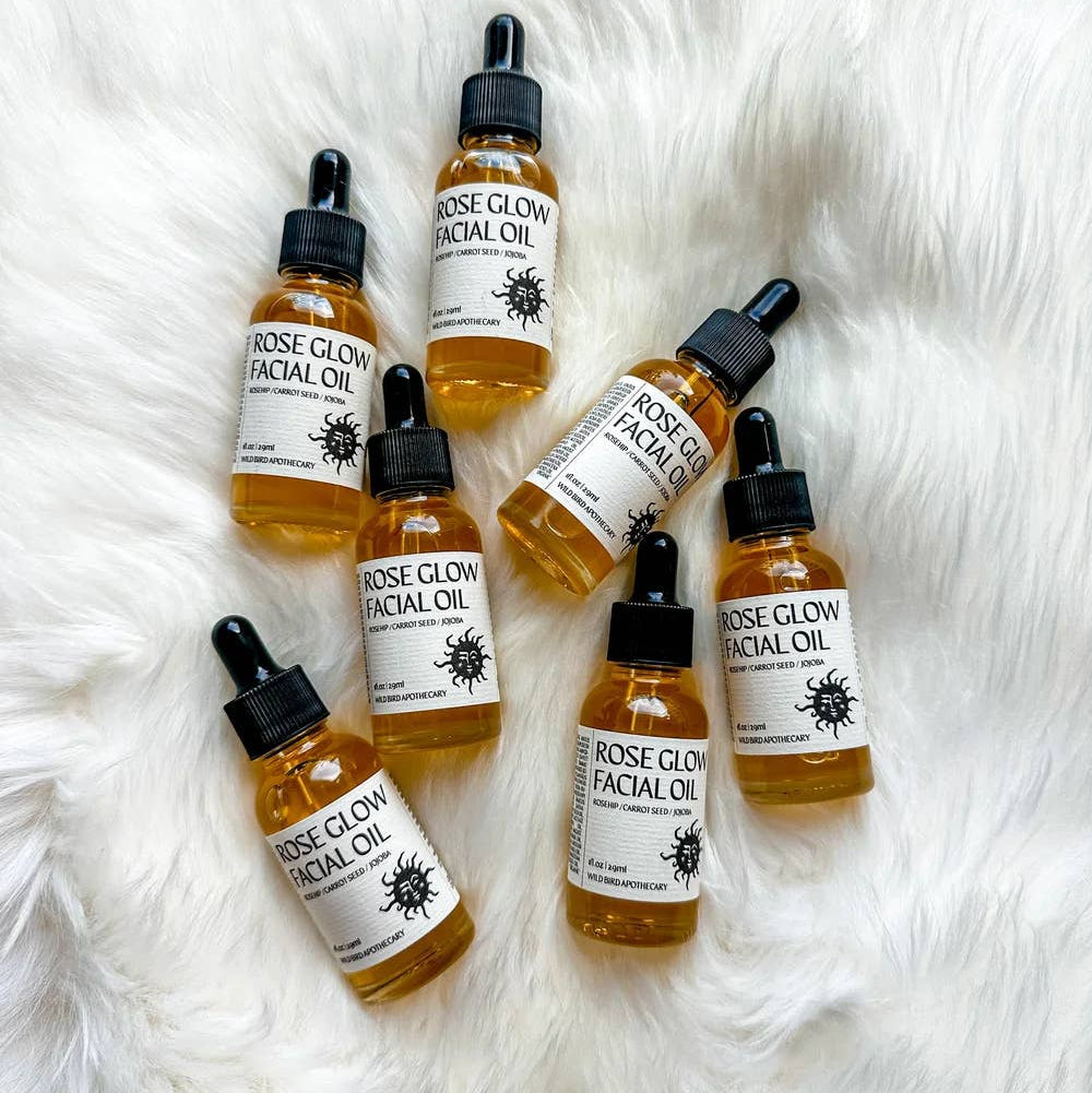 Organic Rose Glow Facial Oil Serum 1oz