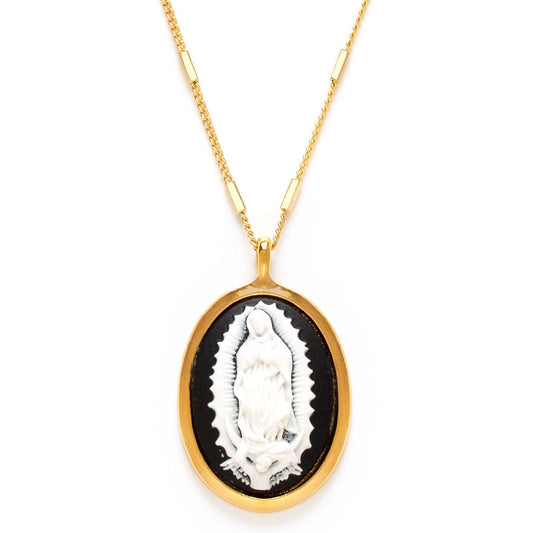 Virgin of Guadalupe Vintage Cameo Necklace