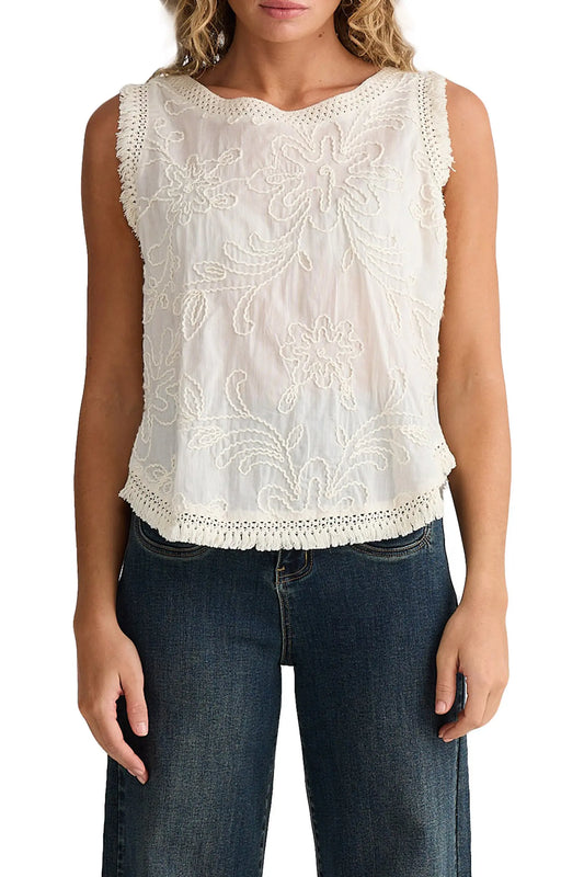 Embroidered Chantilly Top