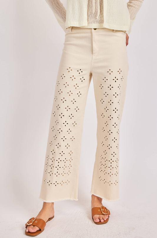 Clear Eyes Eyelet Pants