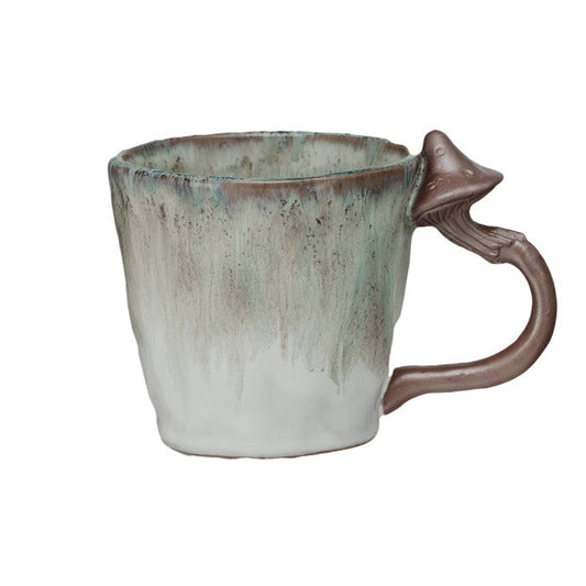 Stoneware Mug with Mushroom Handle