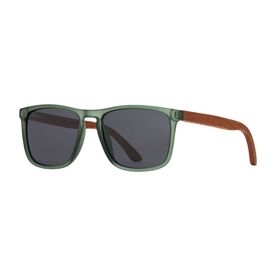 Cail - Matte Green / Walnut Wood / Smoke Polarized