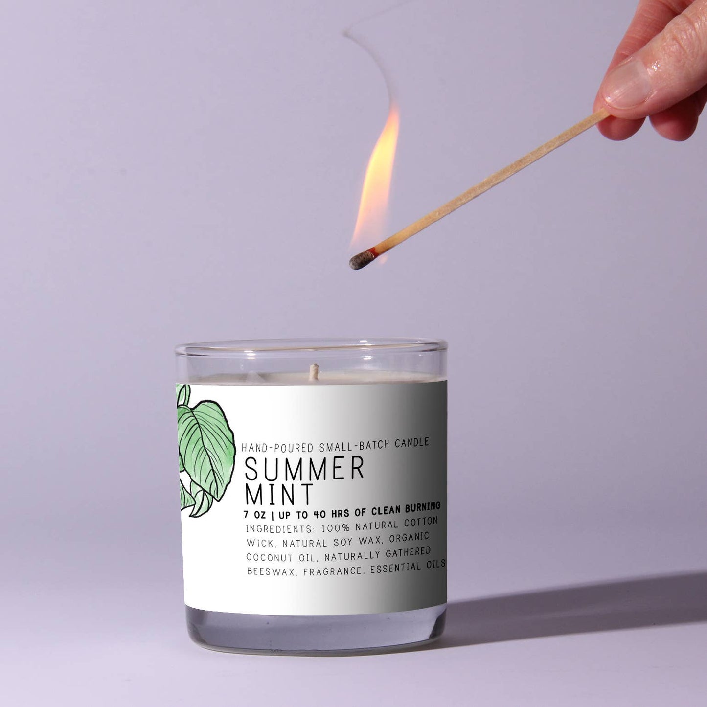 Summer Mint - Medium Glass - Just Bee Candle