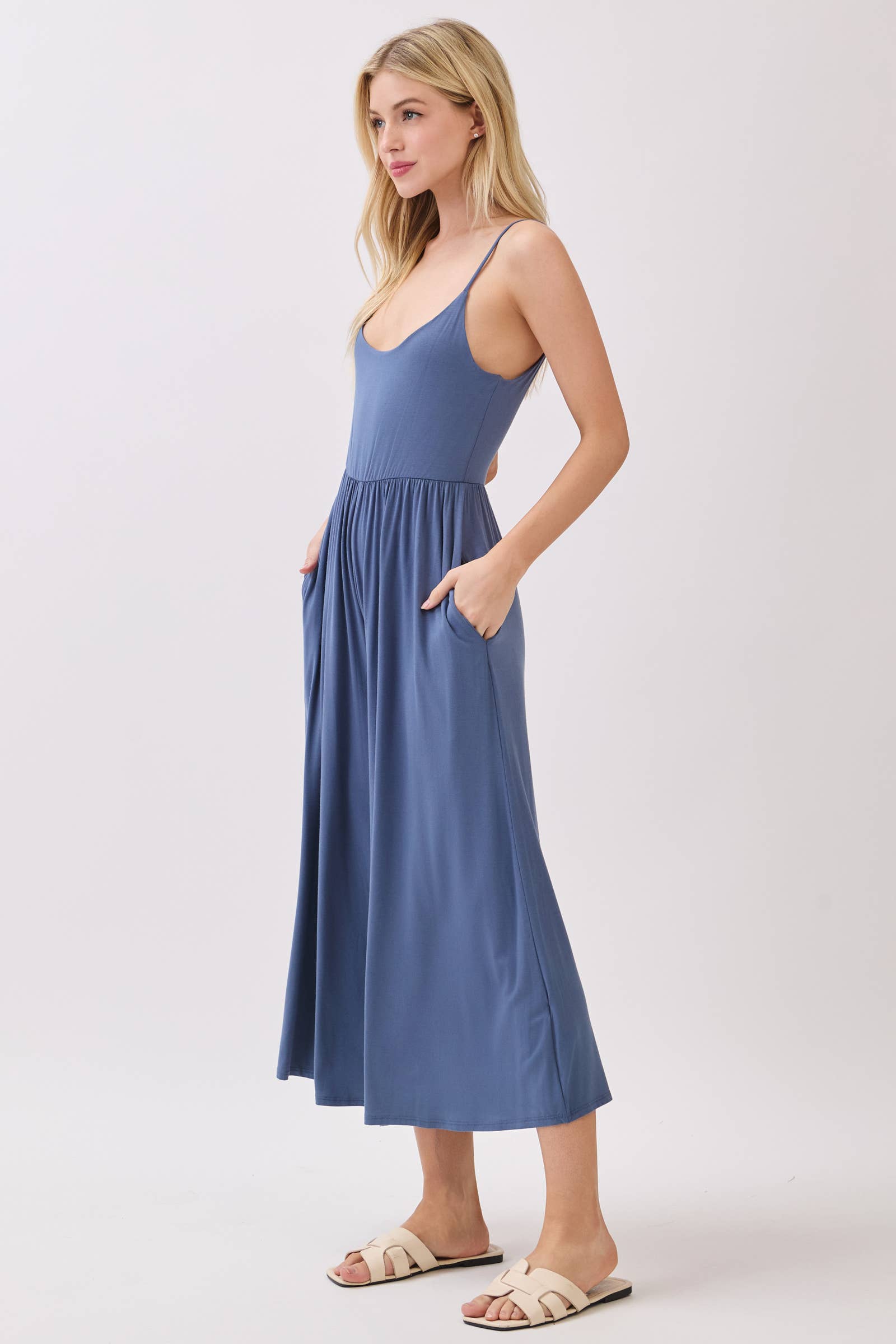 Flare Fit Wide-leg Cami Jumpsuit