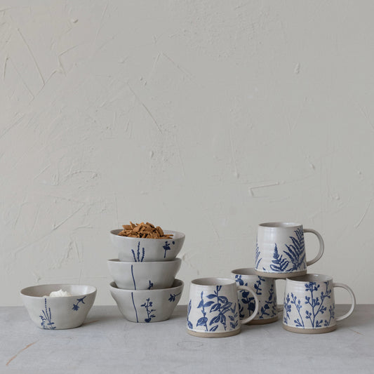 Botanical Print Stoneware Mug