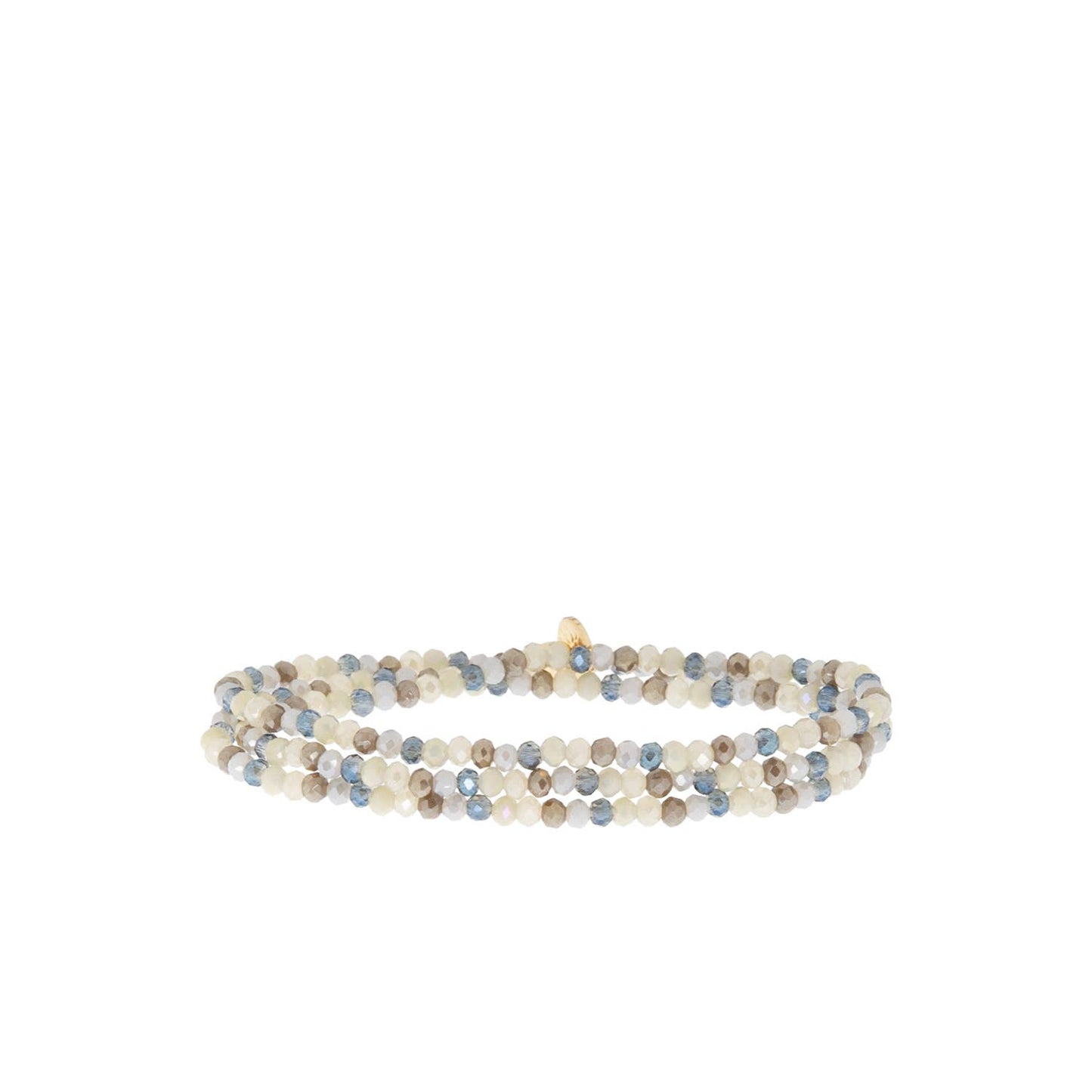 Mini stretch crystal beaded wrap bracelet
