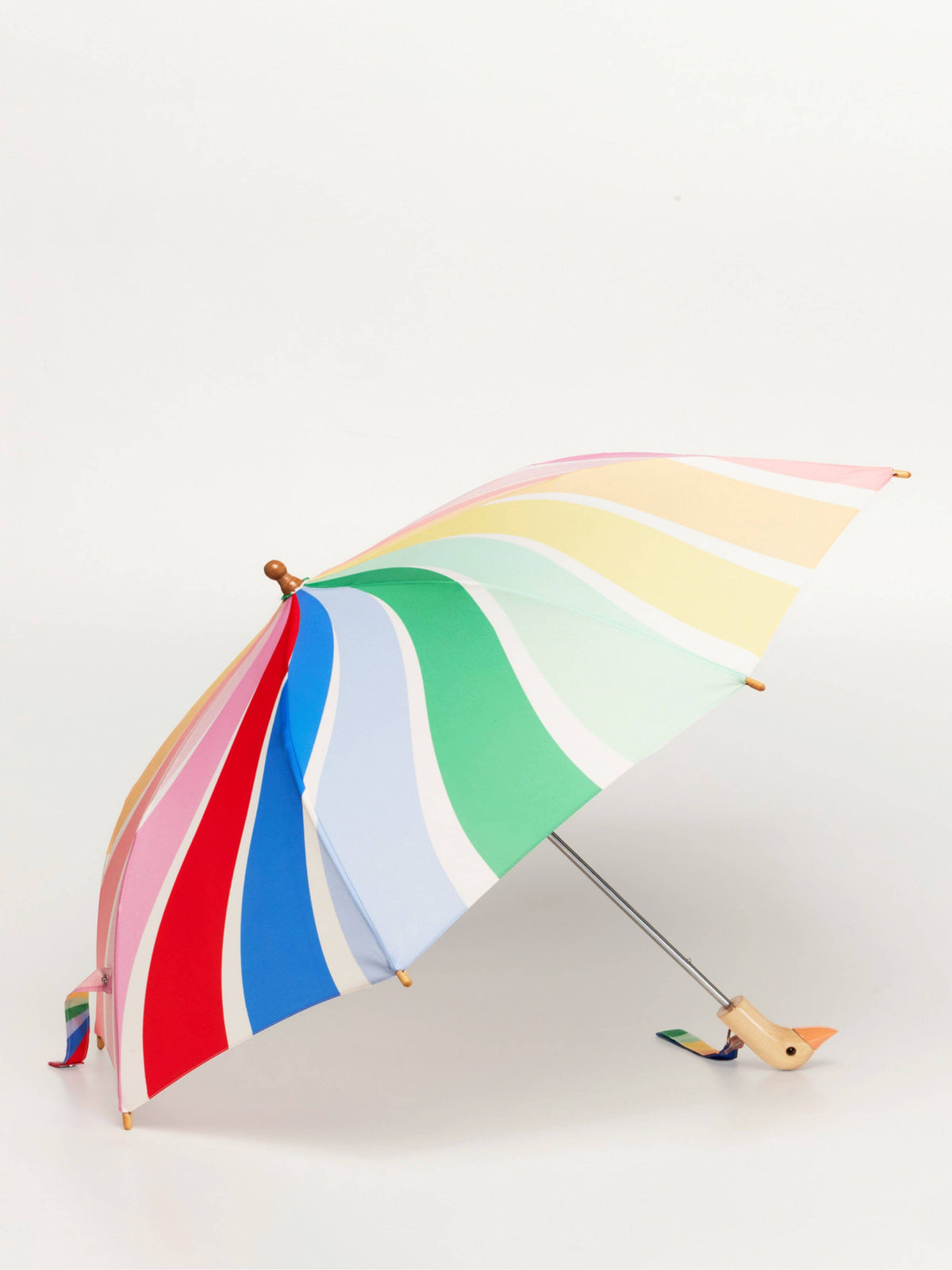 Meri Meri Rainbow Stripes Kids Duck Umbrella