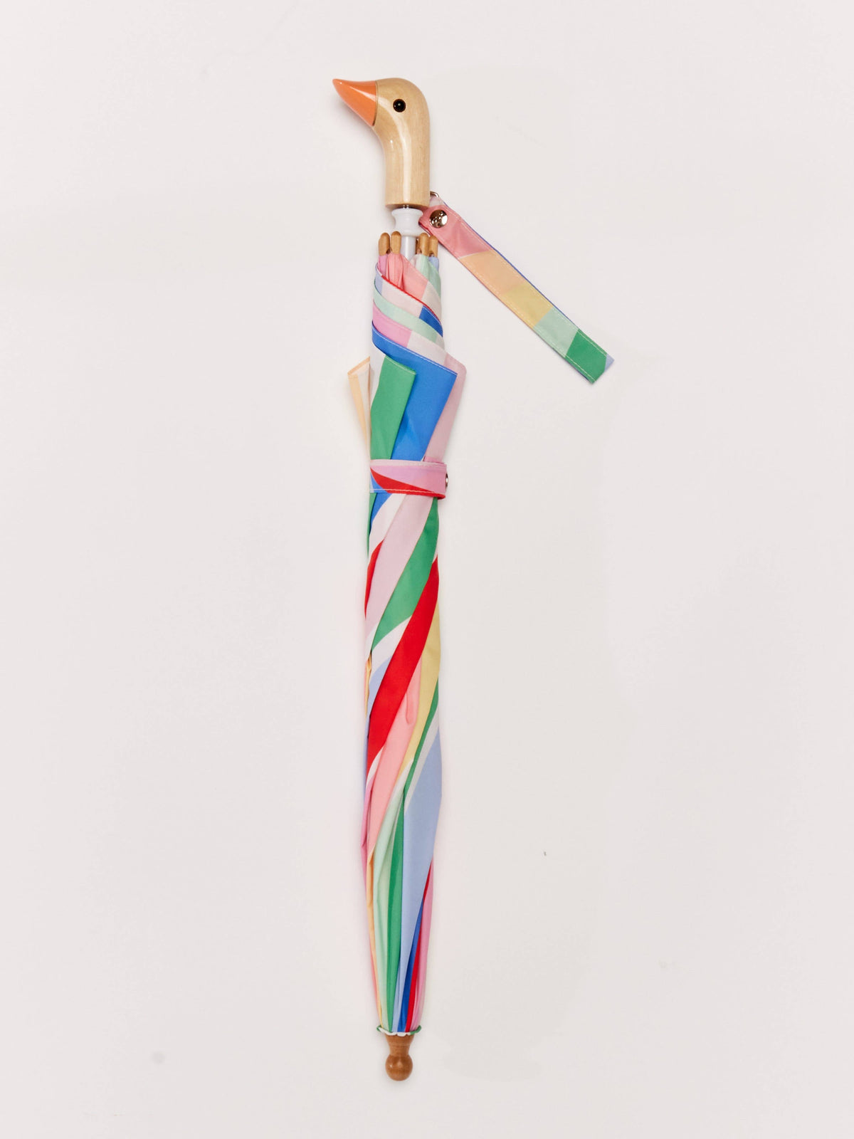 Meri Meri Rainbow Stripes Kids Duck Umbrella