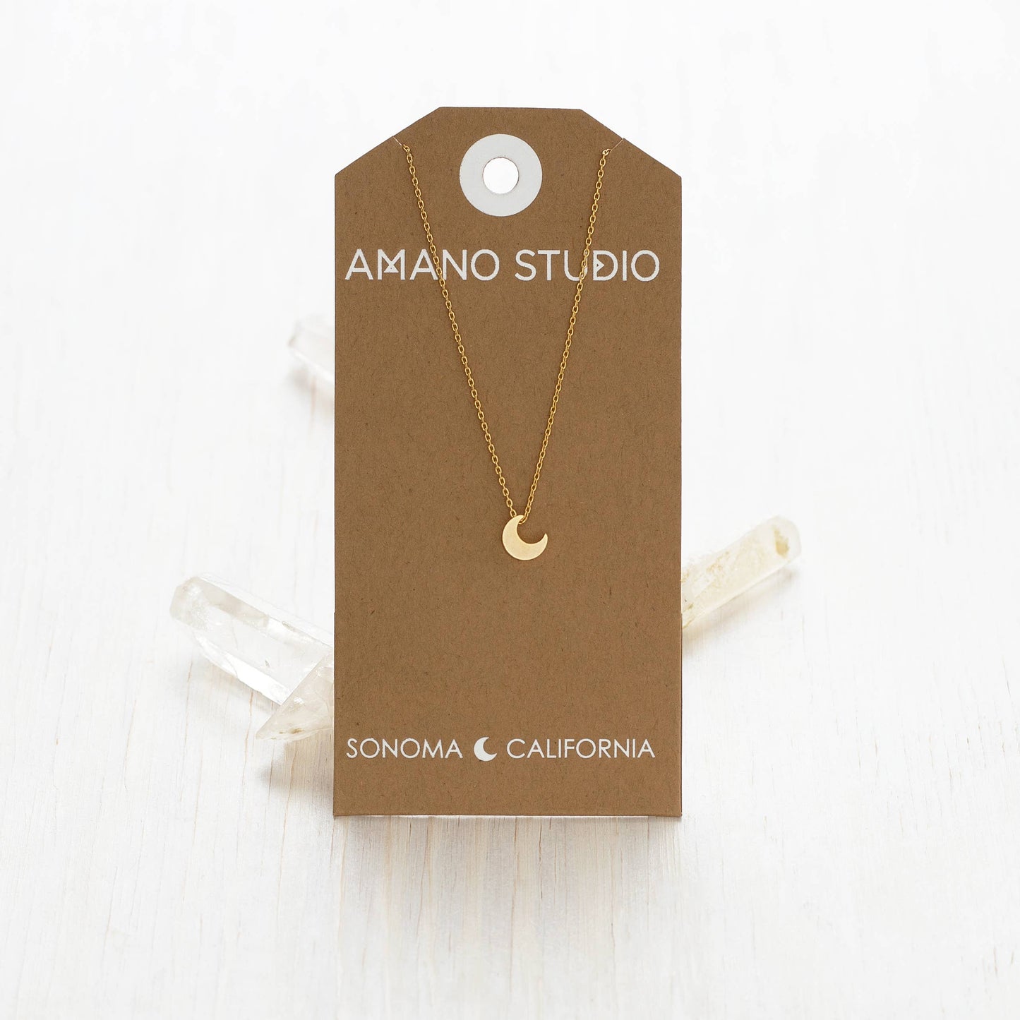 Tiny Crescent Moon Necklace