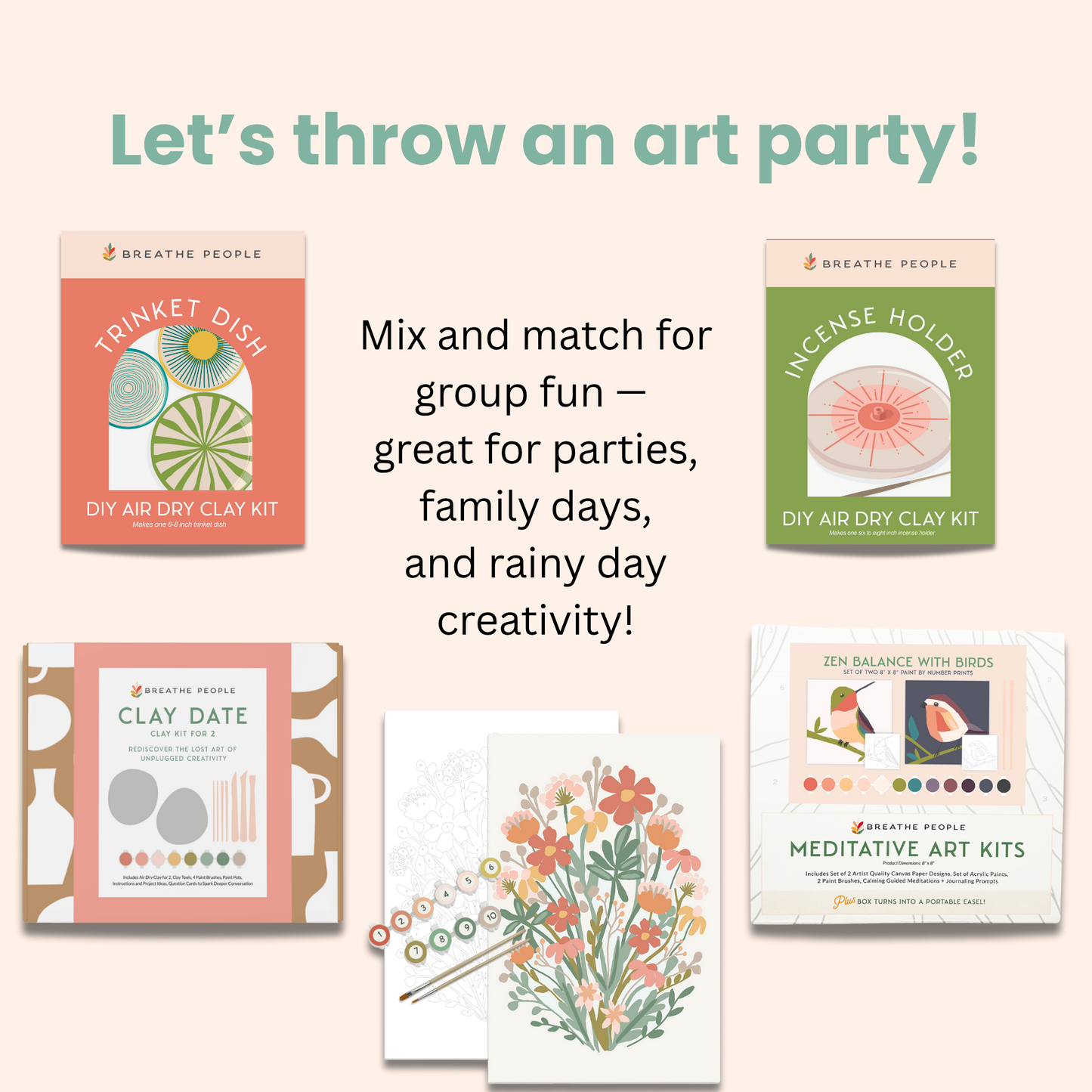 Kids Clay Kit Air Dry Pottery Kit All in One- Trinket Dish
