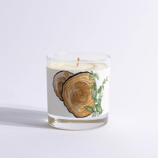 Teakwood Tobacco - Medium Glass - Just Bee Candle