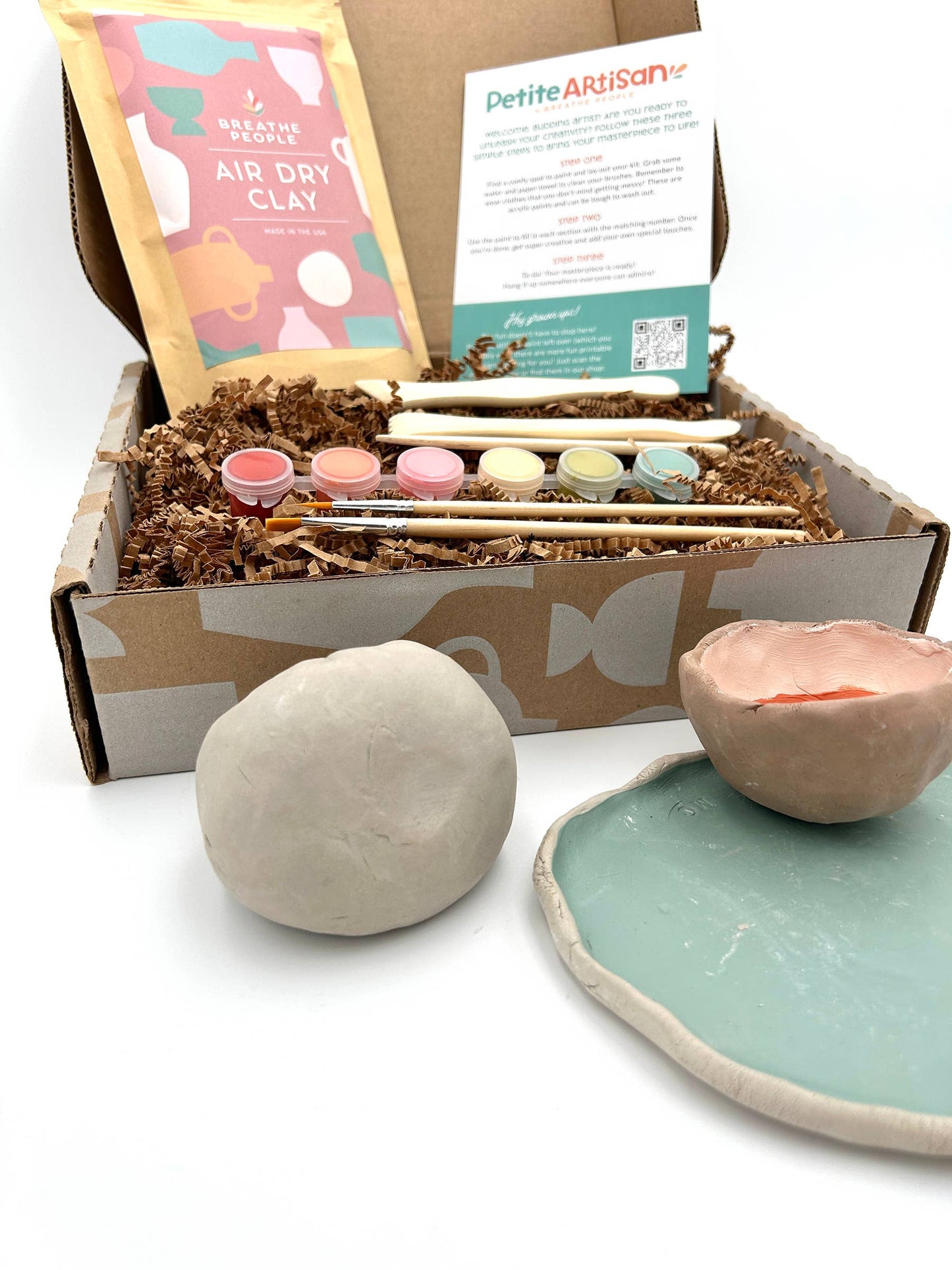 Deluxe Kids Clay Kit, Air Dry Pottery Kit All in One