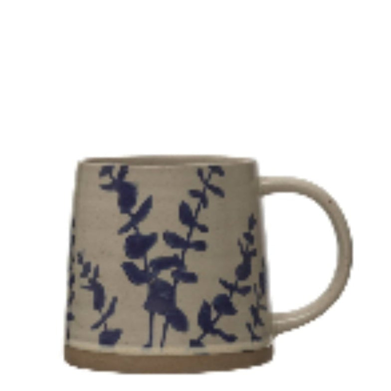 Botanical Print Stoneware Mug