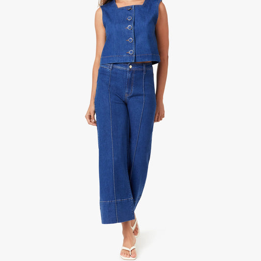 Denver Pintuck Crop Jeans