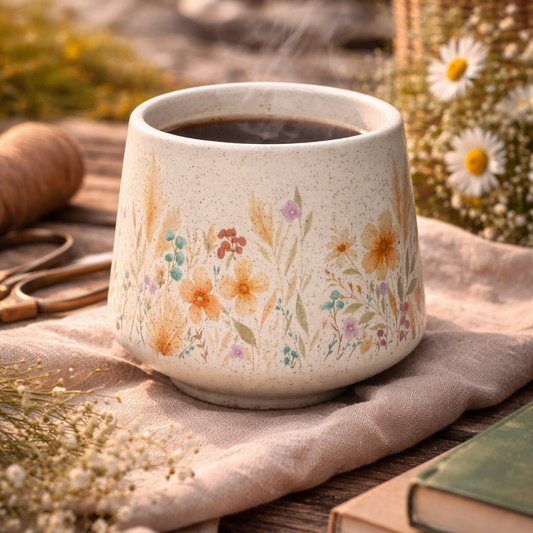 Golden Meadow Stoneware Cup