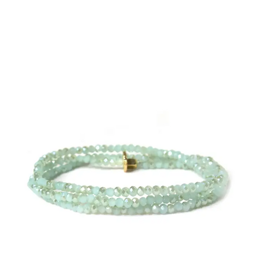 Crystal Wrap Bracelet | Mint