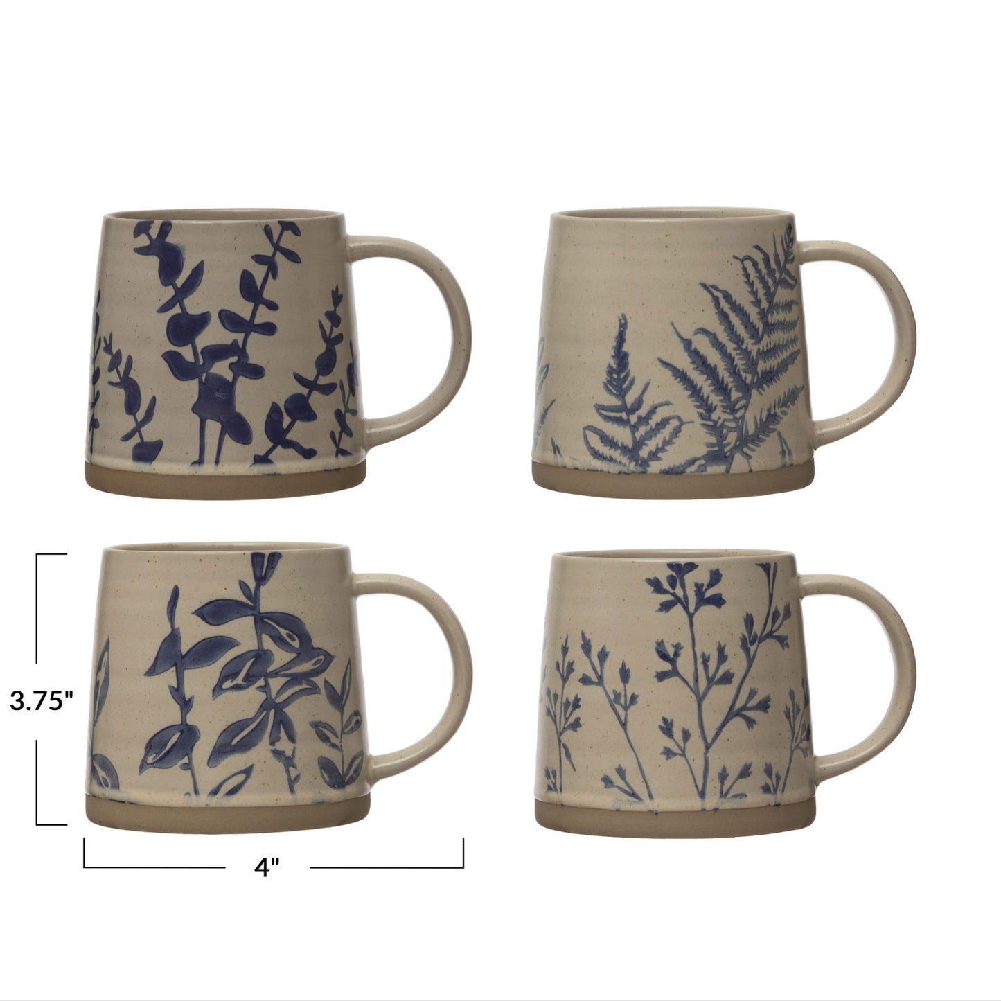 Botanical Print Stoneware Mug