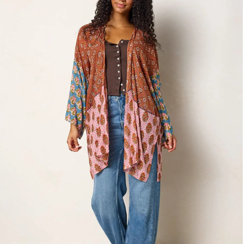 Sierra Wildflower Kimono Rust
