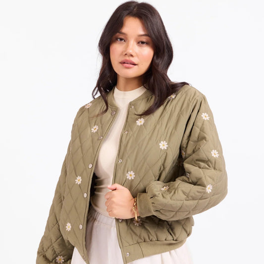 Painted Wish Quilted Embroidered Jacket
