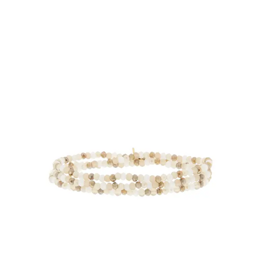 Crystal Wrap Bracelet | Sand