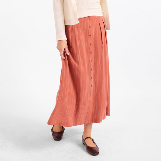 Sugarloaf Stripe Midi Skirt