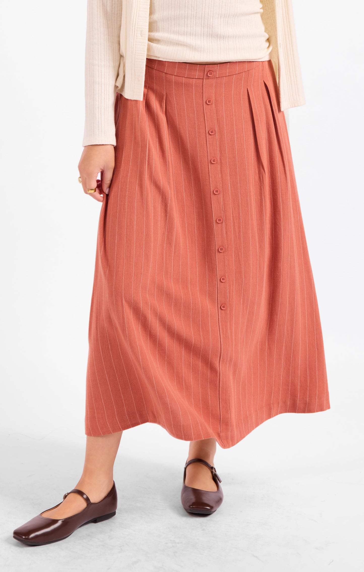 Sugarloaf Stripe Midi Skirt