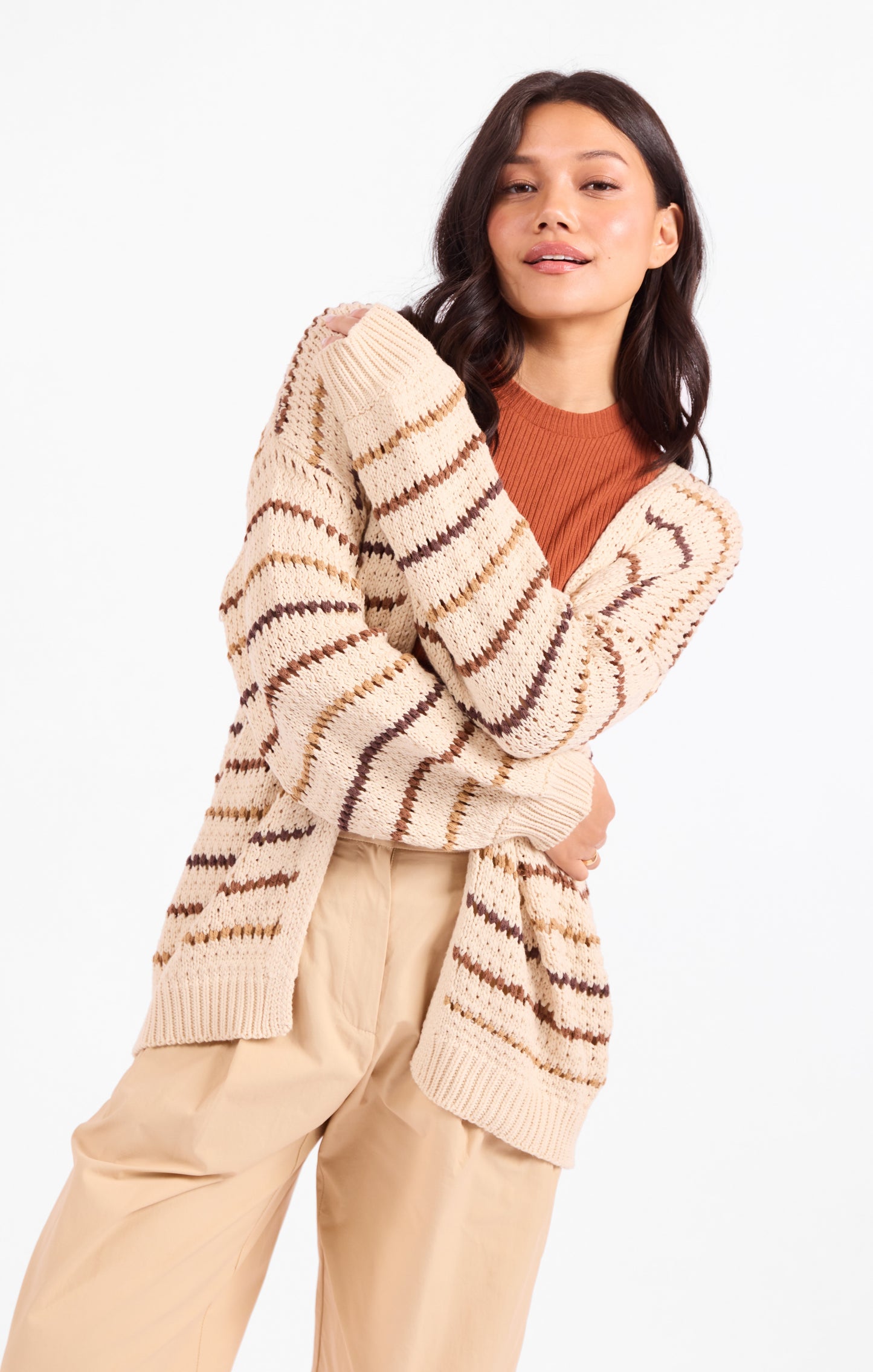 Lost Range Stripe Cardigan