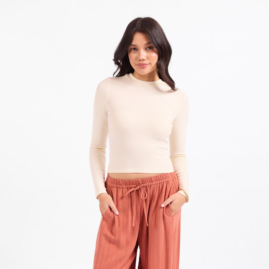 Ronan Crewneck Top | Cream
