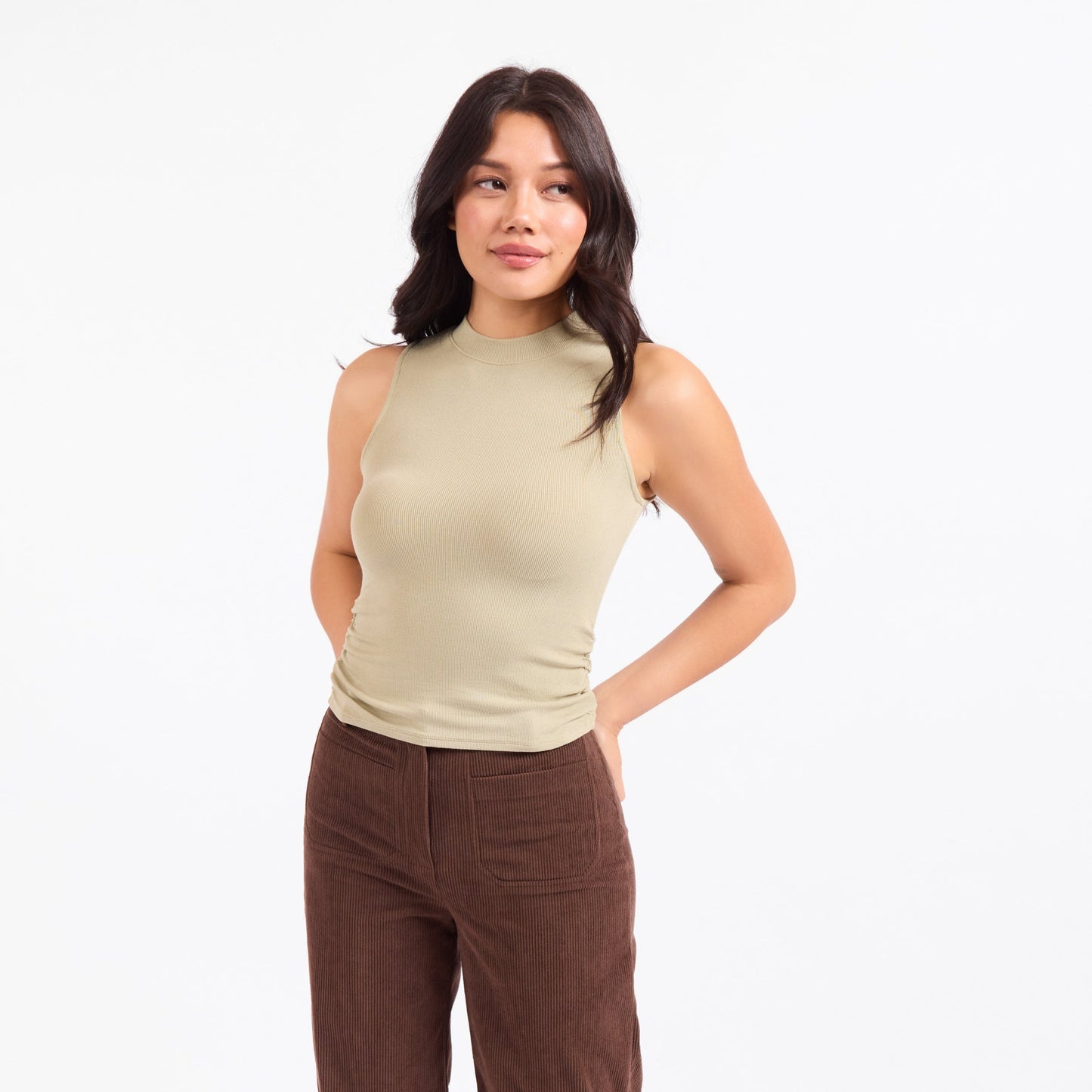 Ronan Mock Neck Knit Tank
